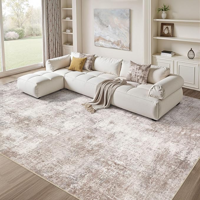 Washable 5X7 Area Rug: Modern Abstract Soft Non-Slip Indoor Rugs Home Decor - Image 8