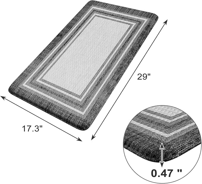 KIMODE Kitchen Rugs Cushioned Anti Fatigue Kitchen Mat Non-Skid Waterproof - Image 2