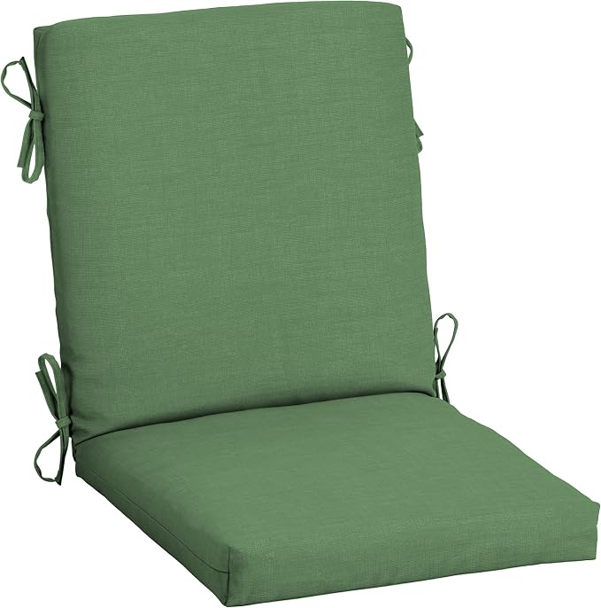 Arden Outdoor Midback Chair Cushion, 18 x 16.5, Moss Green Leala by ARDEN