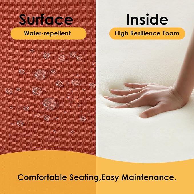 Outdoor Sunbrella Square Corner Seat Cushion, 18.5"x16"x3", Non Slip Seat - Image 4