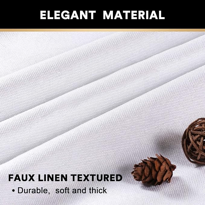 PrinceDeco Blackout White Curtains 84 Inches Long Thermal Curtains - Image 3