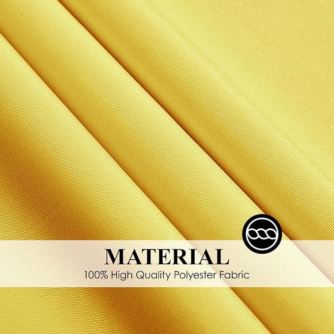 Round Tablecloth 132 Inch 2 Pack Yellow Tablecloths Washable Decorative Linen - Image 6