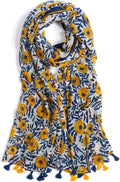 Scarf for Women Lightweight Soft Floral Leopard Printed Scarves Fall Winter by QIUTIMIY
