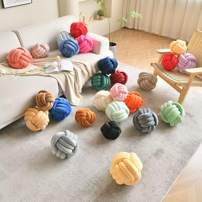 Decorative Throw Knot Pillow Ball - Image 5