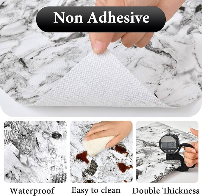 Drawer and Shelf Liner for Kitchen Cabinet: 17 in X 20 Ft Non Slip Waterproof - Image 4
