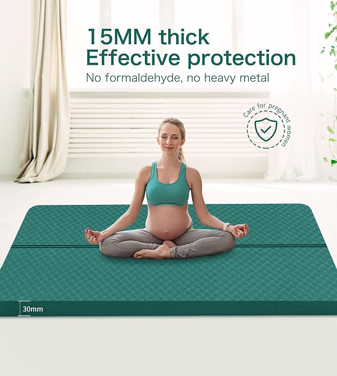 nuveti Large Exercise Mat - 15mm/20mm/30mm Thick Yoga Mat | Workout Mat - Image 7