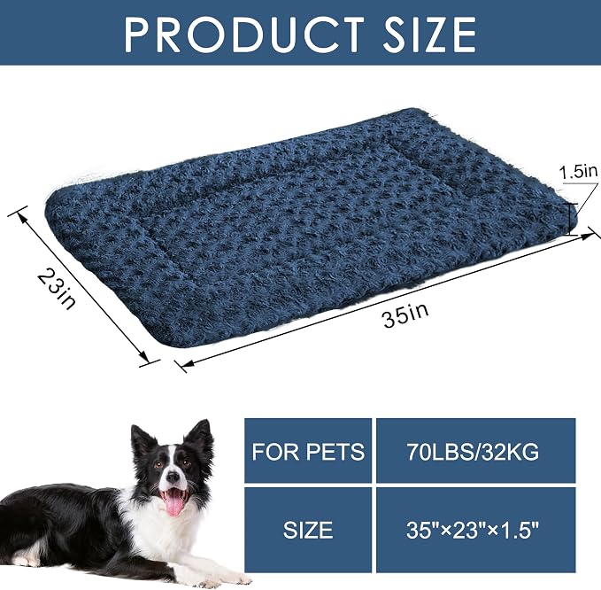 Washable Dog Bed Plush Orthopedic Outdoor Crate Mat - Image 7