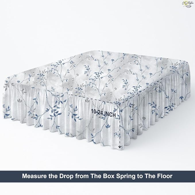 Cottington Lane Ruffled Bed Skirt Queen Size - Image 4