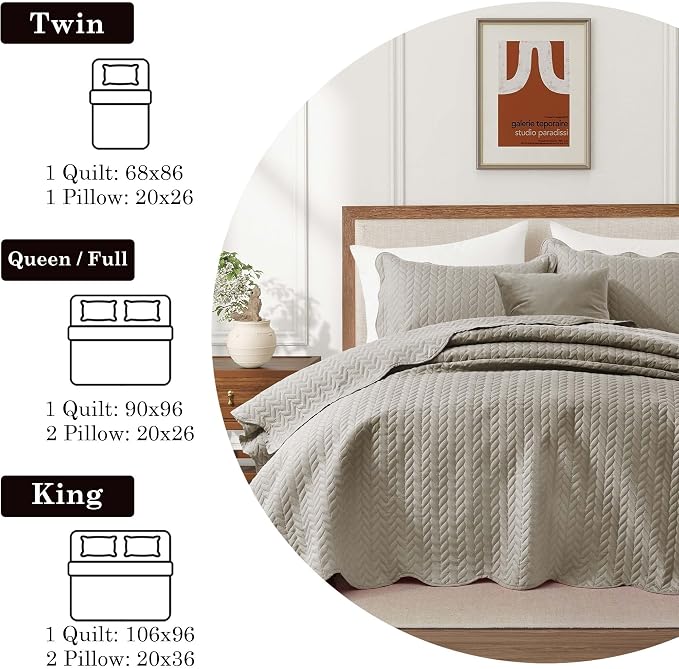 IR Imperial Rooms King Quilt Bedding Set Size + 2 Pillow Shams - Image 5