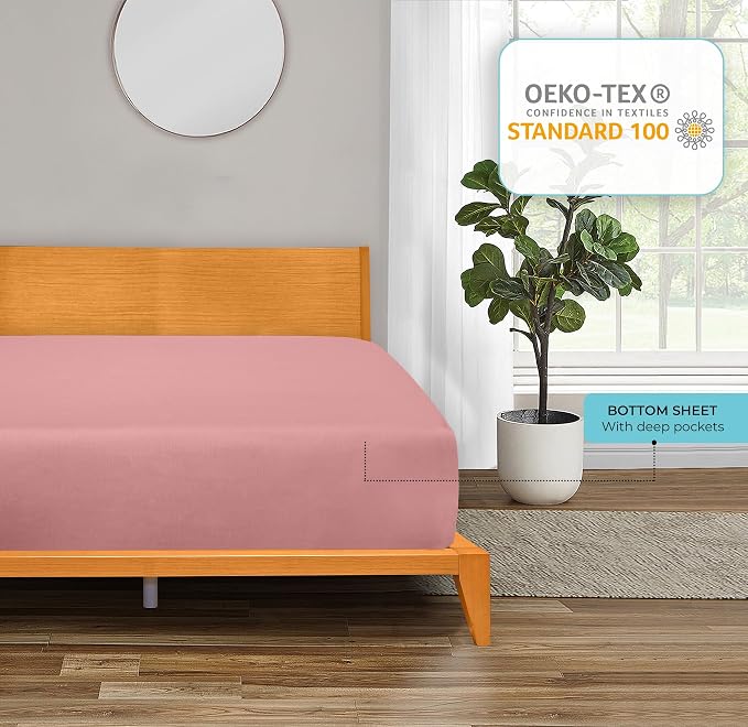 ROYALE LINENS 300 Thread Count 100% Long Staple Combed Cotton Fitted Sheet Full - Image 6