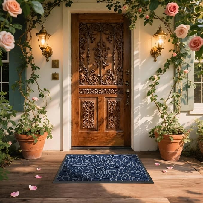 Yimobra Door Mat Outside Entrance 29.5x17, Waterproof Sturdy Outdoor Mats - Image 3
