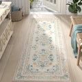 jinchan Hallway Runner Rug 2x8 Vintage Floral Distressed Design by JINCHAN