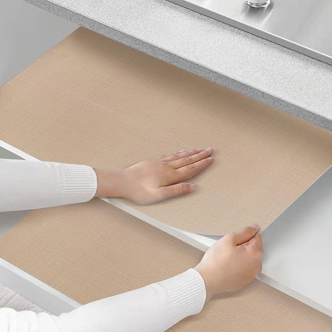Shelf and Drawer Liner for Kitchen Cabinets Non-Adhesive, Strong Grip Non-Slip - Image 7