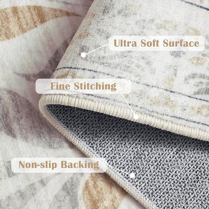 jinchan Vintage Floral 4x6 Area Rugs - Image 7