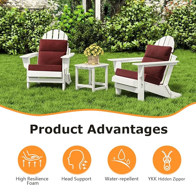 Sunbrella Outdoor Separate High Back Cushion Seat Pads, Rocking Chairs - Image 3