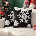 MIULEE Pack of 2 Christmas Decorative Snowflake Throw Pillow Covers Canvas by MIULEE