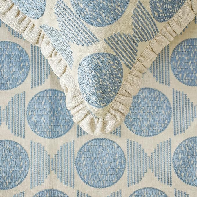 The HomeCentric King/Queen/Twin Blue Decorative Bed Runner Queen 74"x18" Bed - Image 3