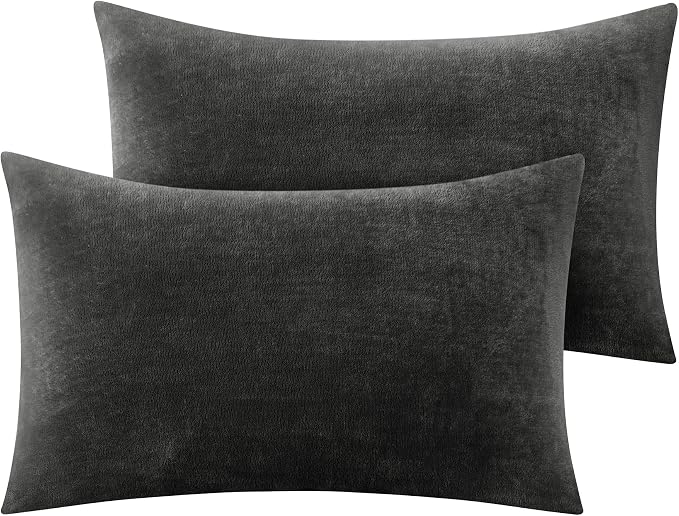 BEDELITE Flannel King Size Pillow Cases Set of 2, Super Soft Fleece Pillowcases by BEDELITE