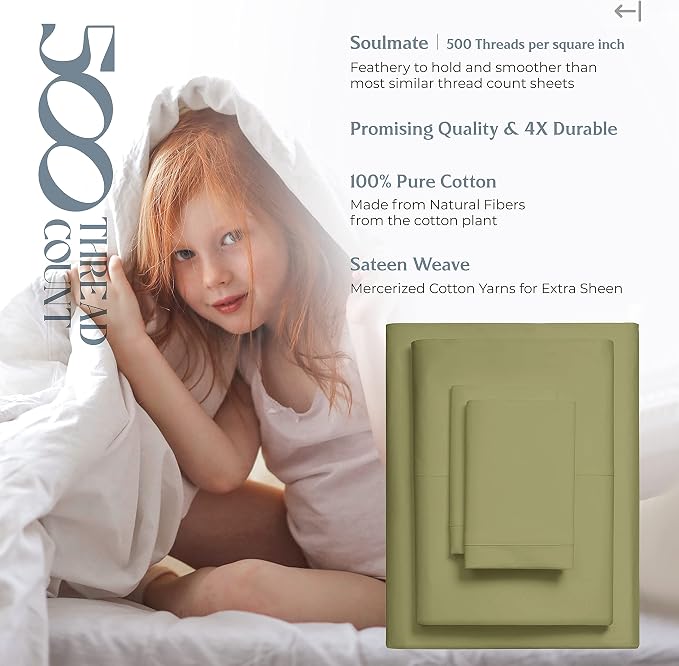 Mayfair Linen 500 Thread Count Full Cotton Sheets - Image 5