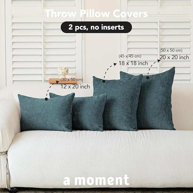a moment Pack of 2 Decorative Chenille Throw Pillow Covers - Image 4
