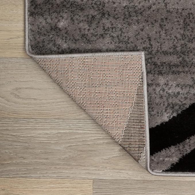 Rugshop Wavy Circles Design Area Rug, Fade-Resistant Carpet - Image 4