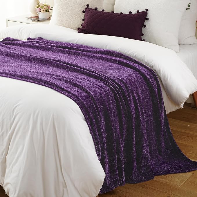 BATTILO HOME Chenille Knitted Throw Blanket - Image 4