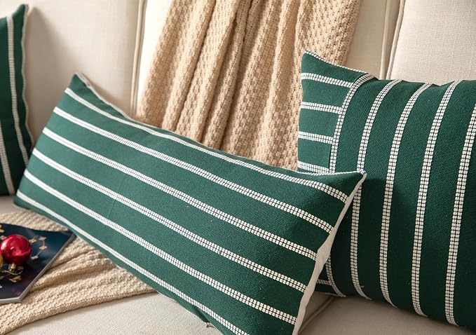 Boho Lumbar Throw Pillow Cover 14X36 Long Soft Farmhouse Decorative Couch - Image 5