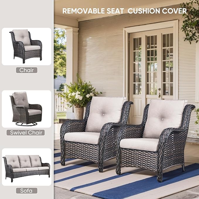 8-Piece Outdoor Patio Cushion Set - Image 8