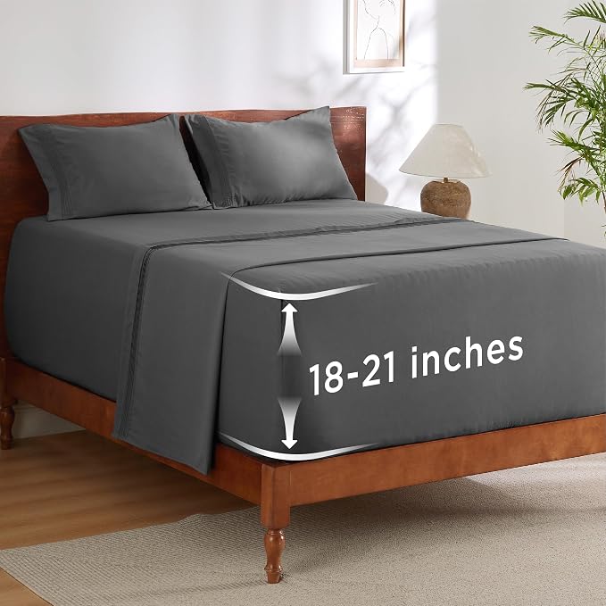 Bedsure Deep Pocket Full Size Bed Sheets Set by BEDSURE