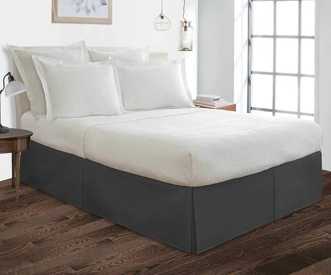 Bed Skirt - 100% Cotton 800 Thread Count Box Pleated Bed Skirt - Luxury Pleated - Image 3