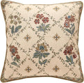 patdrea Designer Throw Pillow Covers, Square Euro Retro Style Light Brown Linen by Welcometopatdrea