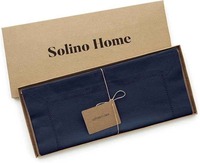Solino Home Navy Blue Table Runner 48 Inches - Image 5