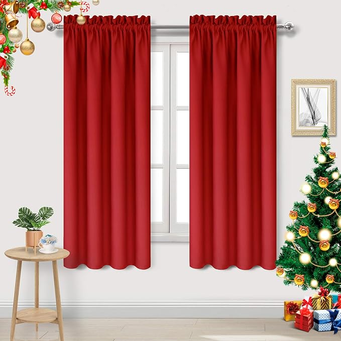 DWCN Red Room Darkening Blackout Curtains by DWCN