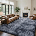 Fluffy Rug Shaggy Area Rug, Mottling Dark Grey 8x10 Area Rugs by Yongyangjuxi