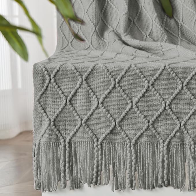 inhand Knitted Throw Blankets for Couch and Bed, Soft Cozy Knit Blanket by inhand