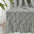inhand Knitted Throw Blankets for Couch and Bed, Soft Cozy Knit Blanket by inhand