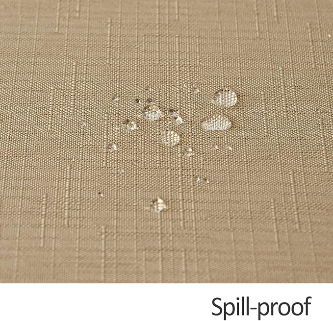 maxmill Faux Linen Texture Tablecloth Stain Resistant Waterproof, Wrinkle - Image 5