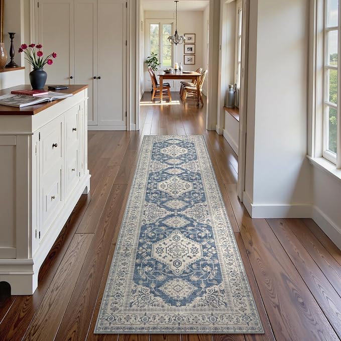 Lahome Oriental Hallway Runner Rug, 2.5x10 Washable Runner Ultra-Thin Hallway by Lahome