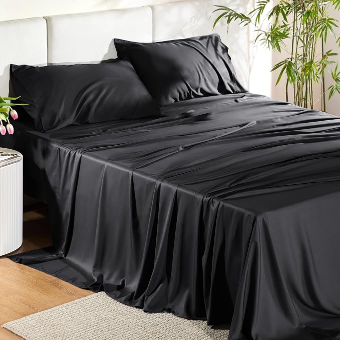 Bedsure King Size Sheet Set, Cooling Sheets King, Rayon Derived from Bamboo by BEDSURE