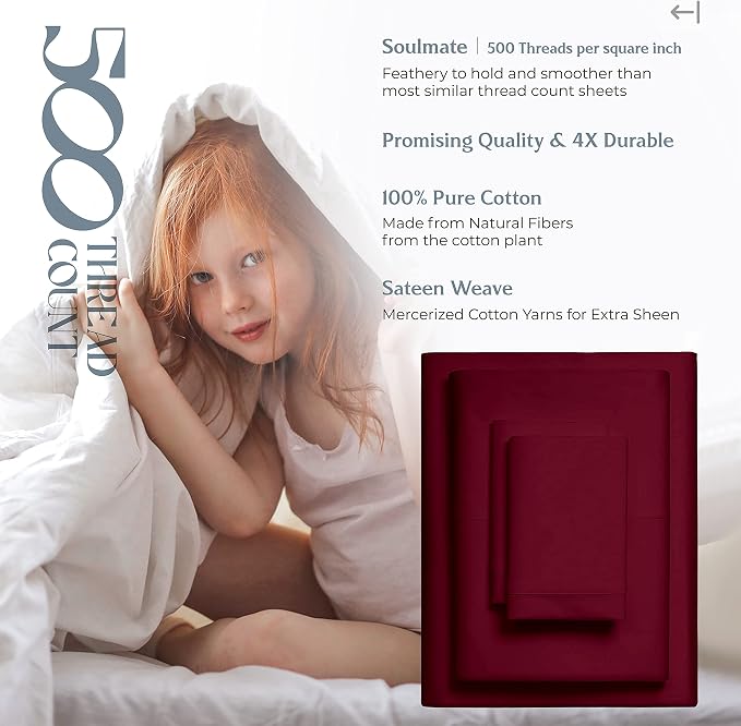 Mayfair Linen 500 Thread Count Split King Sheets Sets - Image 6