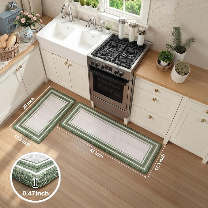 KIMODE Kitchen Mats Cushioned Anti Fatigue, Farmhouse Christmas Kitchen Rugs - Image 3