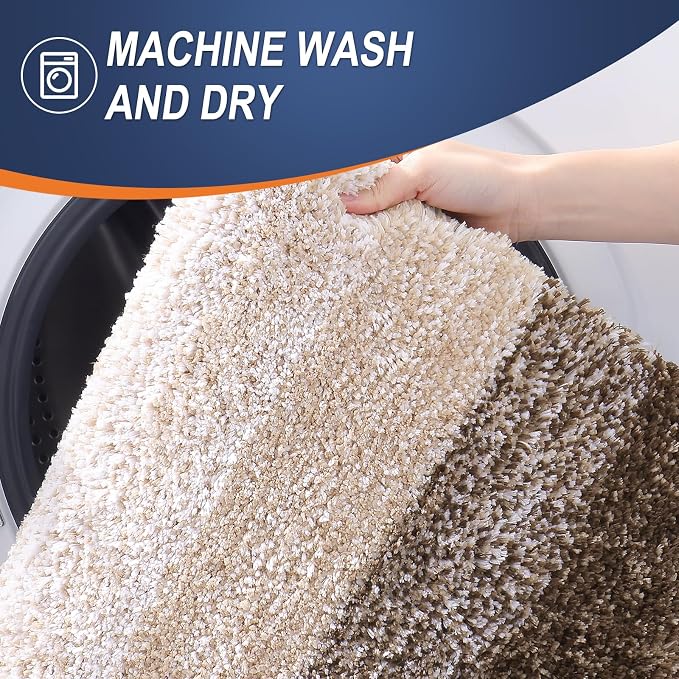 OLANLY Bathroom Rugs Mat 24x16, Extra Soft Absorbent Microfiber Bath Rugs - Image 6