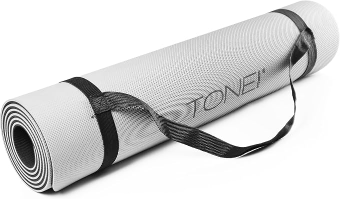TONE Fitness Yoga Mat 1/4" Thick Non Slip Exercise & Pilates Mat - Image 2