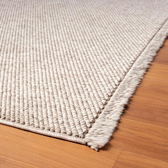 LUXE WEAVERS Solid Machine Woven Beige 2x8 Area Rug, Indoor Stain-Resistant - Image 4