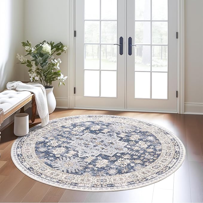 zesthome Washable Round Rug - 5ft Ultra-Thin Circle Area Rugs - Image 3