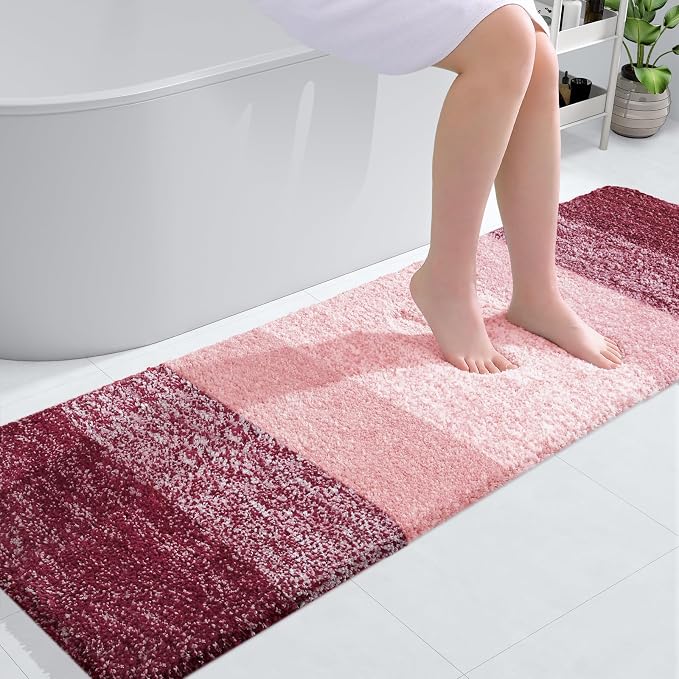 OLANLY Bathroom Runner Rugs 59x20, Extra Soft Absorbent Microfiber Bath Rugs by OLANLY