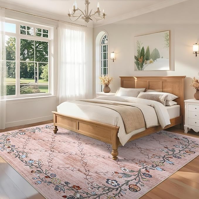 GarveeHome 5x7 Washable Floral Area Rugs - Image 3