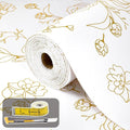 Shelf Liners for Kitchen Cabinets Non Adhesive Drawer Liner 23.6in x 20FT Gold by Oneoftheworld