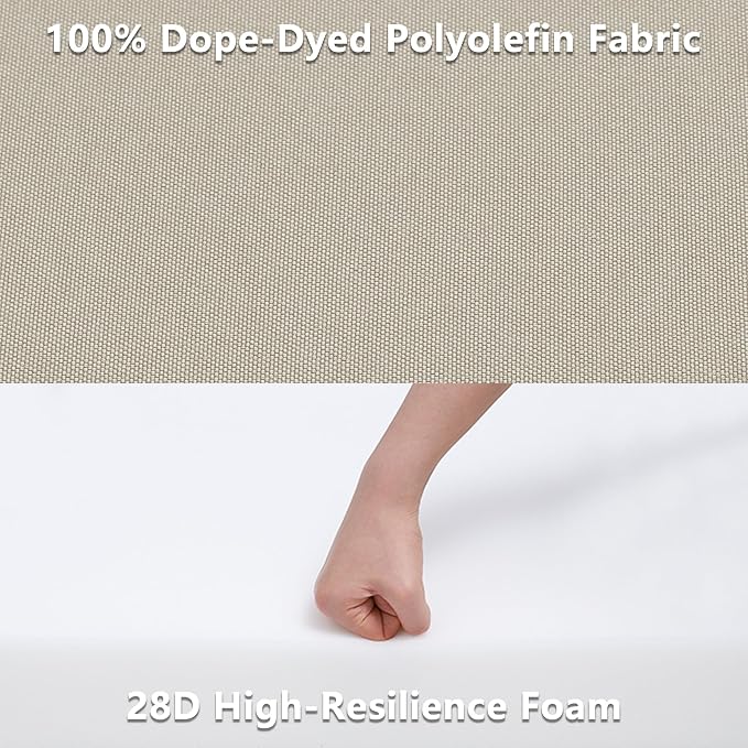 Favoyard Patio Chair Cushions 24 x 24 x 4 Inch Waterproof Outdoor Seat Cushions - Image 8