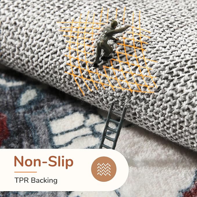 OPPODREAM Thin Area Rugs 4x6, Low-Pile Washable Rugs 4x6 - Image 4